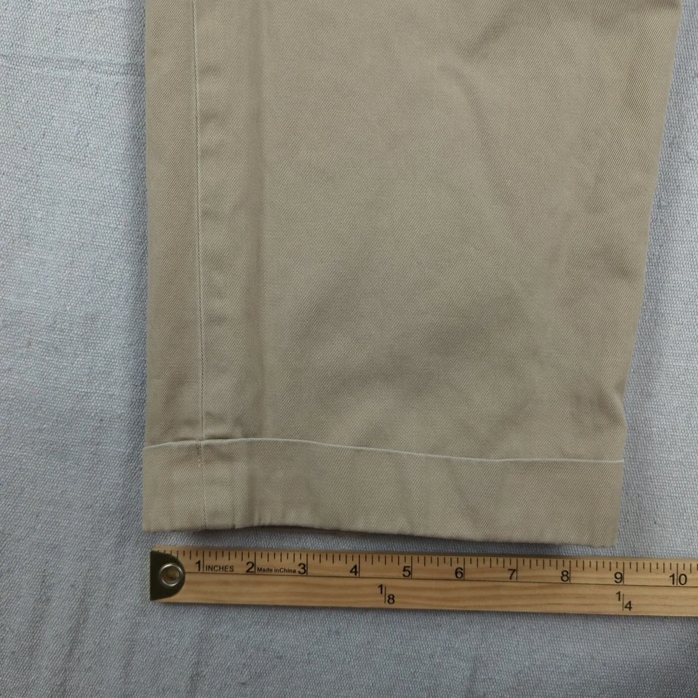 Vtg Polo Ralph Lauren Pants Men 36x30 Khaki Hammond Pleated Cuffed Preppy Office